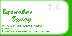 barnabas buday business card
