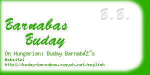 barnabas buday business card